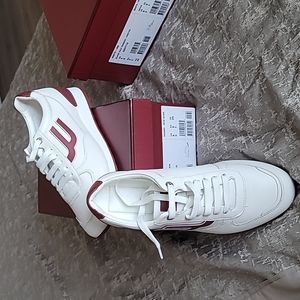 NWT Bally MEN'S GISMO PLAIN CALF LEATHER SNEAKER, WHITE